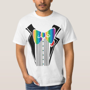 Camiseta Tuxedo - Azote arcoiris