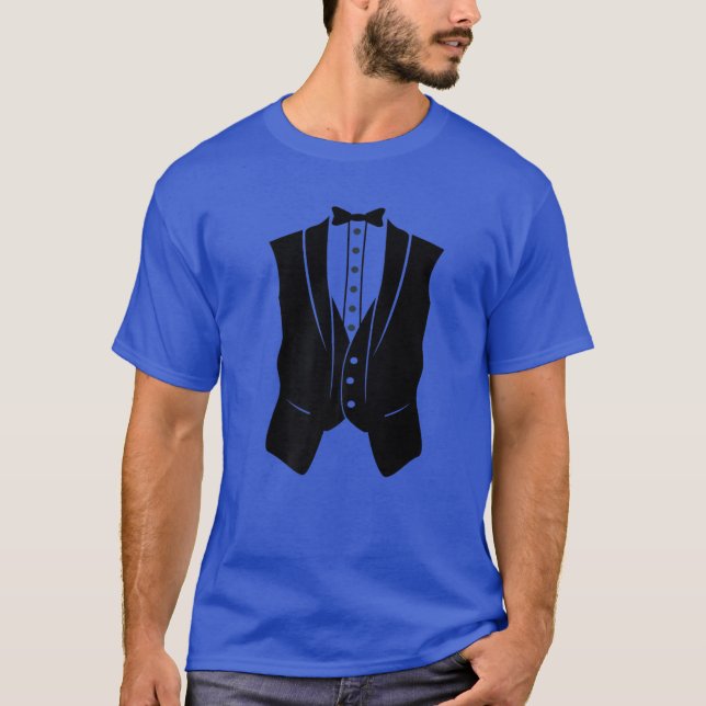 Camiseta Tuxedo blanco con corbata de vaca conjunto diverti (Anverso)