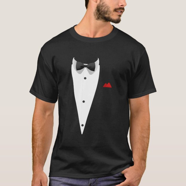 Camiseta Tuxedo Con Bolera Para Boda Y Ocasión Especial (Anverso)