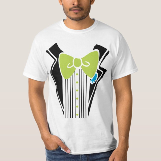 Camiseta Tuxedo - Lime Tie (Anverso)