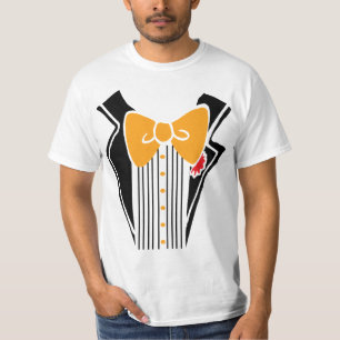 Camiseta Tuxedo - Naranja Tie