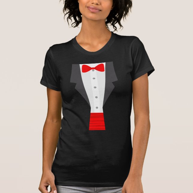 Camiseta tuxedo rojo (Anverso)