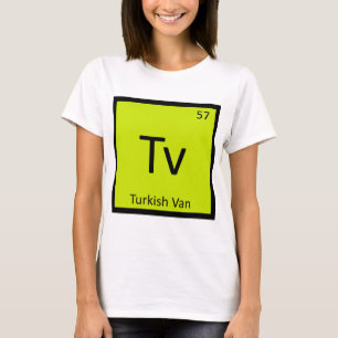 Camiseta Tv - Gato de Van Turco Tabla Periódica de Química