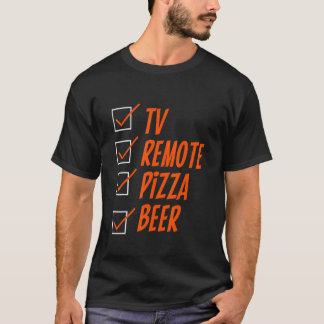 Camiseta Tv Remote Pizza Beer ---
