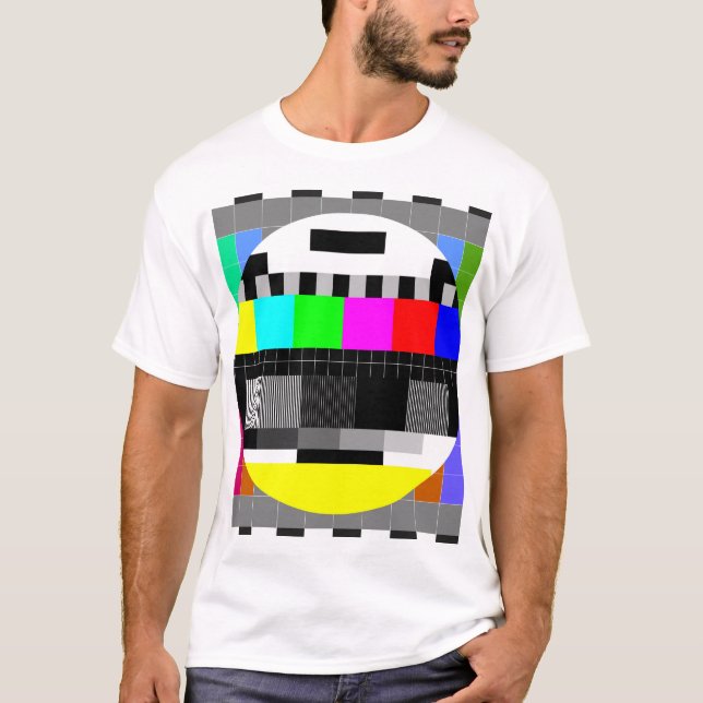 Camiseta TV retro sin ilustracion de señal. (Anverso)