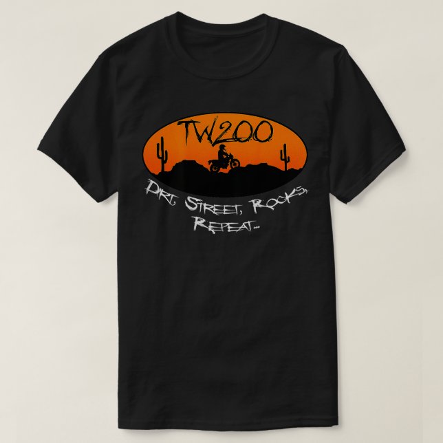 Camiseta TW200 Motocicleta Enduro OffRoad (Diseño del anverso)