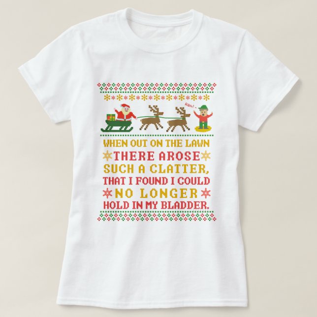 Camiseta Twas divertido la noche antes del chiste del día (Diseño del anverso)