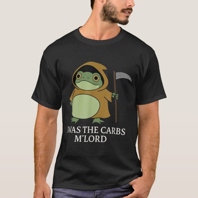 Camiseta T'Was The Carbs M Lord Medieval Knight Frog (Anverso)