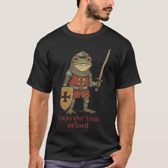 Camiseta Twas the Tism M Lord Medieval Frog Knight (Anverso)
