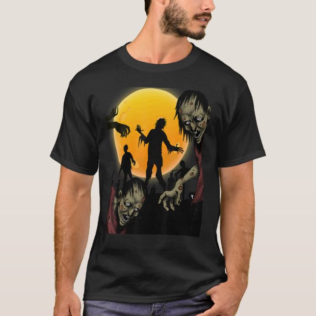Camiseta TWEAR TEE's Halloween Zombie Muerte Caminando Scar (Anverso)