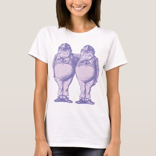 Camiseta Tweedle Dee y Tweedle la lavanda entintada Dum (Anverso)