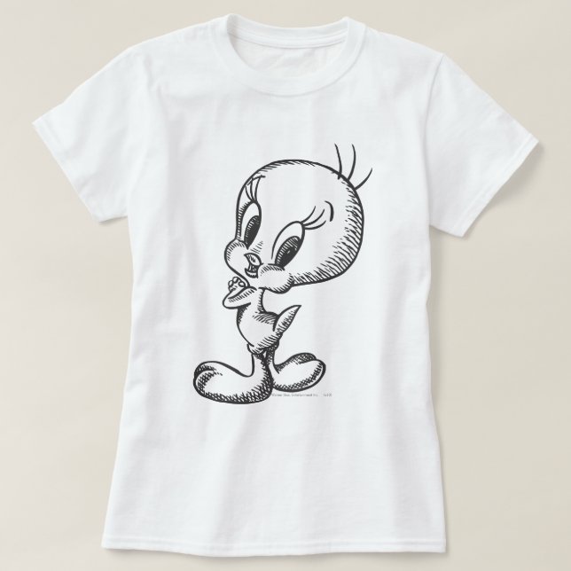 Camiseta TWEET™ Lovely Black/White (Diseño del anverso)