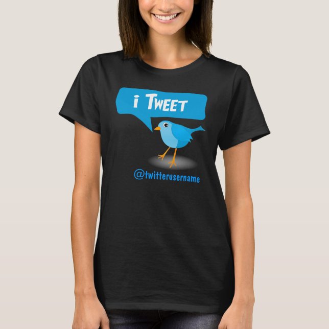 Camiseta Tweet Twitter Blue Bird Ladies Tees (Anverso)