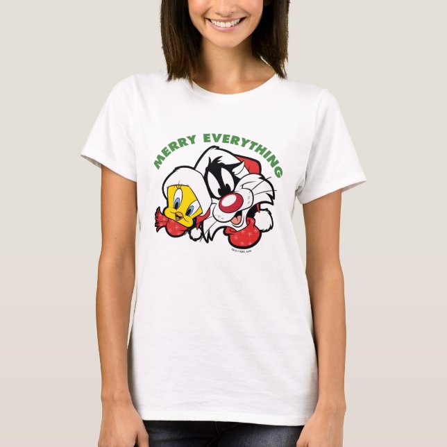 Camiseta TWEETET™ y SYLVESTER™ "Merry Everything" (Anverso)