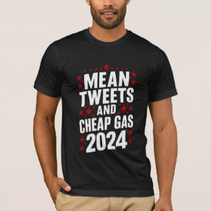 Camiseta Tweets Medios Y Gas Barato Donald Trump 2024
