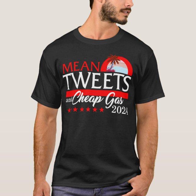 Camiseta Tweets Medios Y Gases Baratos 2024, Presidente (Anverso)