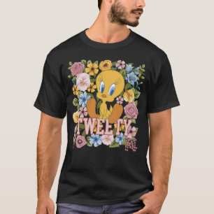 Camiseta TWEETY™ Bordado Floral Gráfico