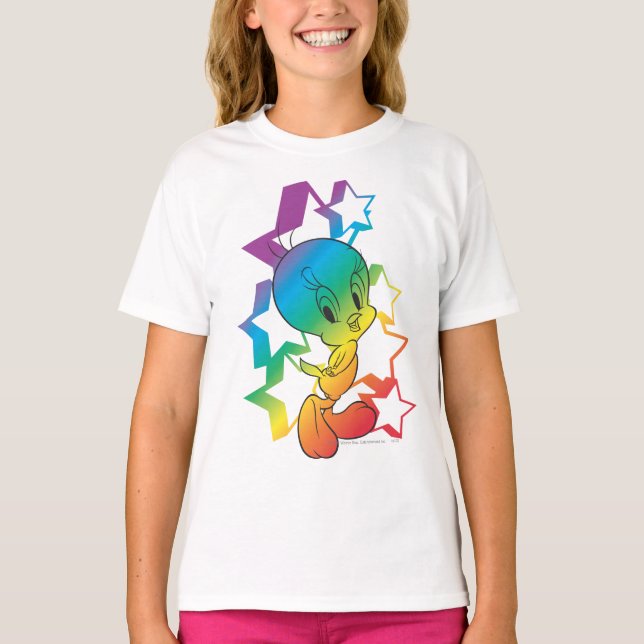 Camiseta Tweety Rainbow Stars (Anverso)