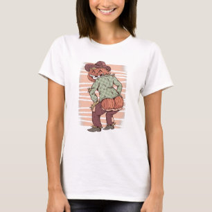 Camiseta twerk de calabaza de espantapájaros de halloween d