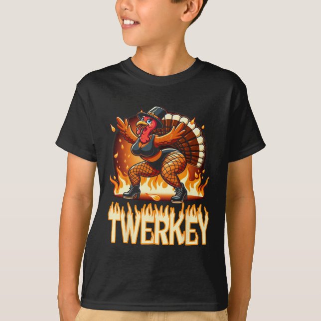 Camiseta Twerkey Squad twerteando divertido bailando Turquí (Anverso)