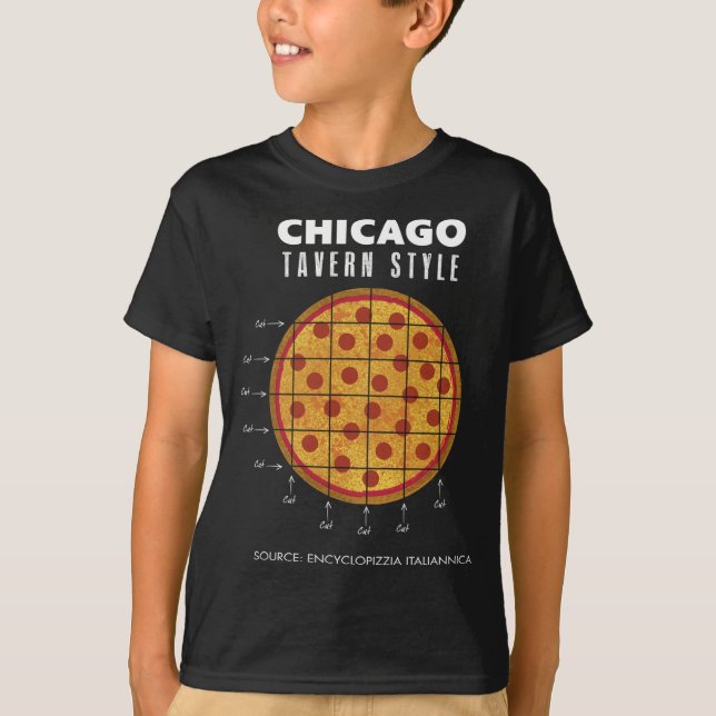 Camiseta twHistory Regional Pizza Chicago Tavern Style (Anverso)