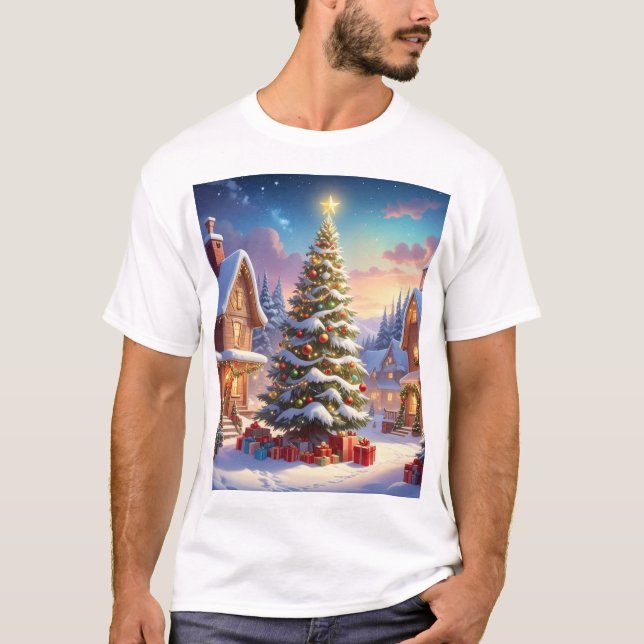 Camiseta Twilight Christmas Village – Holiday Magic Under t (Anverso)