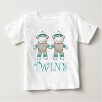 Camiseta Twin Boy Sock Monkey