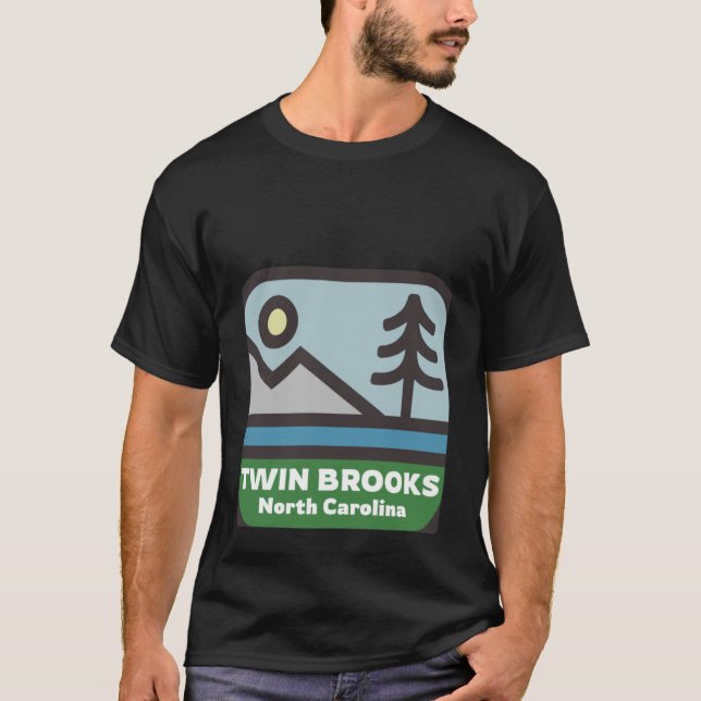Camiseta Twin Brooks North Carolina Mountains NC Souvenir (Anverso)