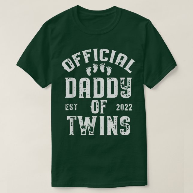 Camiseta Twin Dad 2022 Funny New Daddy of Twins Father's Da (Diseño del anverso)