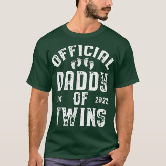 Camiseta Twin Dad 2022 Funny New Daddy of Twins Father's Da