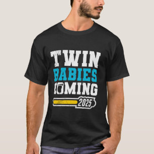 Camiseta Twin Daddy TWIN BEBÉS VENIENDO 2025 Pronto será pa