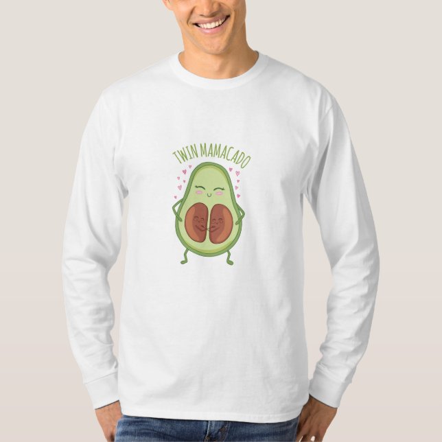 Camiseta Twin Mamacado Pregnado Aguacado (Anverso)