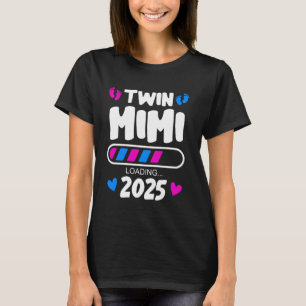 Camiseta Twin Mimi 2025 Cargando pronto bebé Chica preñez