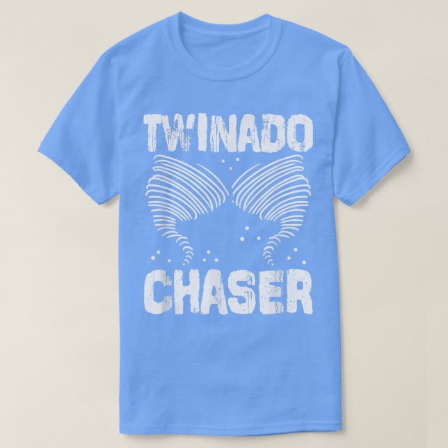 Camiseta Twinado Chaser Divertida Mamá Papá Padres Gemelos (Diseño del anverso)