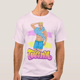Camiseta Twink Glamuroso con Boa de Plumas