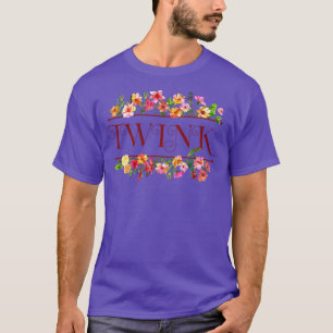 Camiseta Twink Graciosa Impresión Floral Cuta Irón