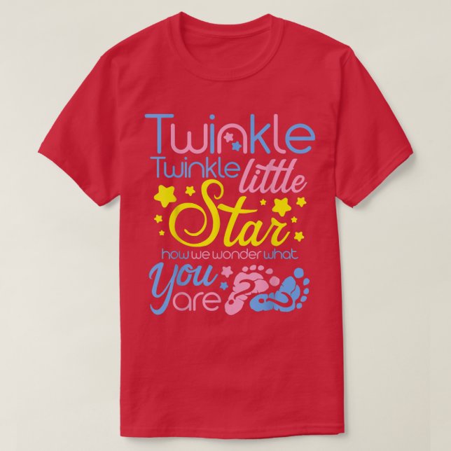 Camiseta Twinkle de revelación de género (Diseño del anverso)