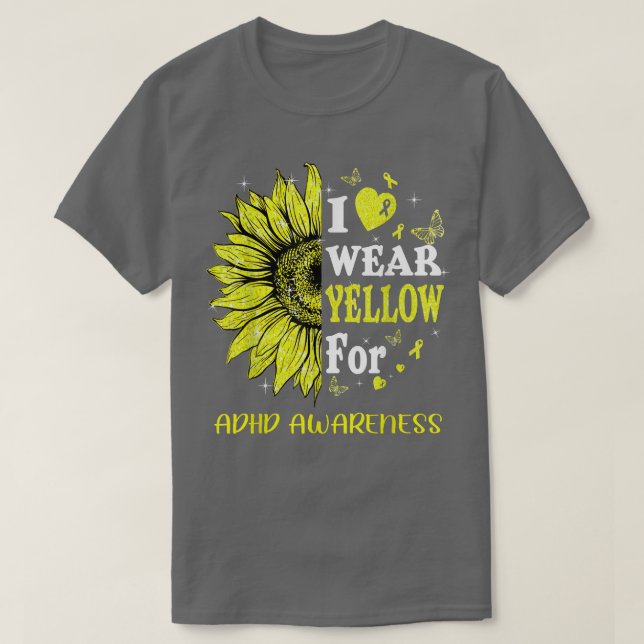 Camiseta Twinkle Heart Sunflower Adhd Awareness (Diseño del anverso)