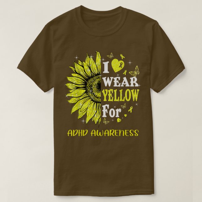 Camiseta Twinkle Heart Sunflower Adhd Awareness (Diseño del anverso)