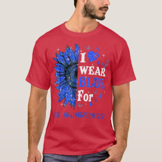 Camiseta Twinkle Heart Sunflower Yo Uso Azul Para Als Aware