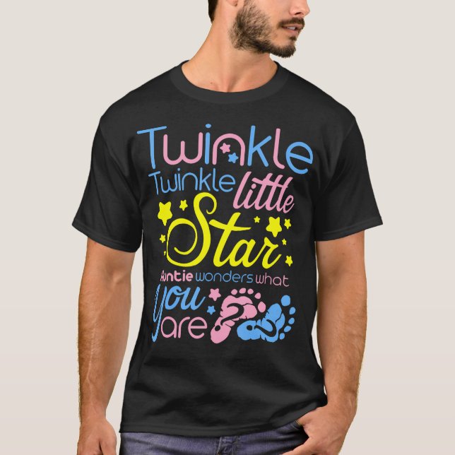 Camiseta Twinkle Little Star Auntie Se Pregunta Qué Eres - (Anverso)