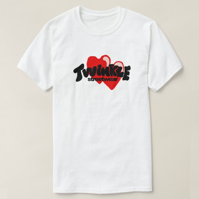 Camiseta Twinkle Streetwear Logo Hearts (Diseño del anverso)
