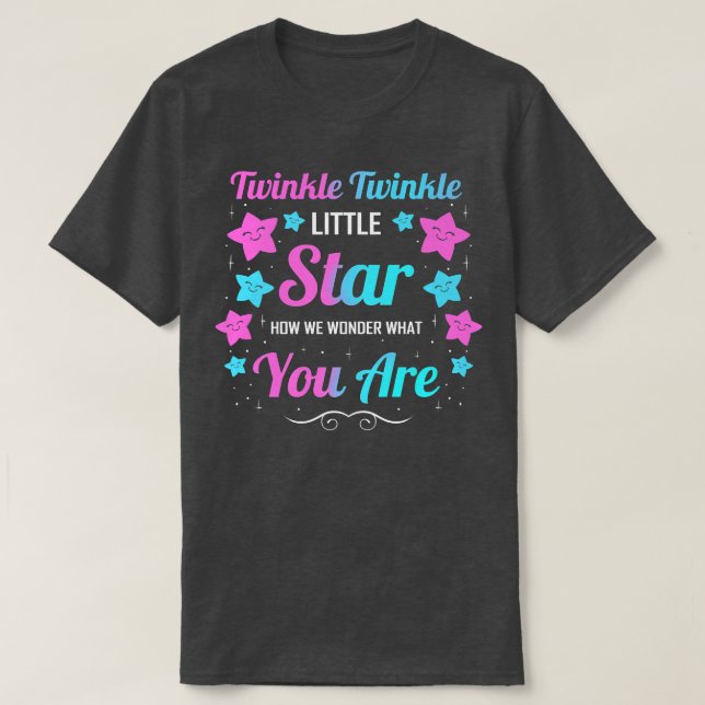 Camiseta Twinkle Twinkle La revelación de género de la estr (Diseño del anverso)