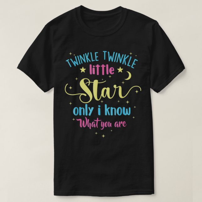 Camiseta Twinkle Twinkle Little Star Gender Reveal Party Ba (Diseño del anverso)