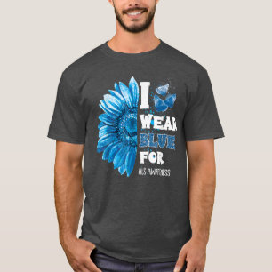 Camiseta TwinkleHeart Sunflower Yo Uso Azul Para Als Awaren