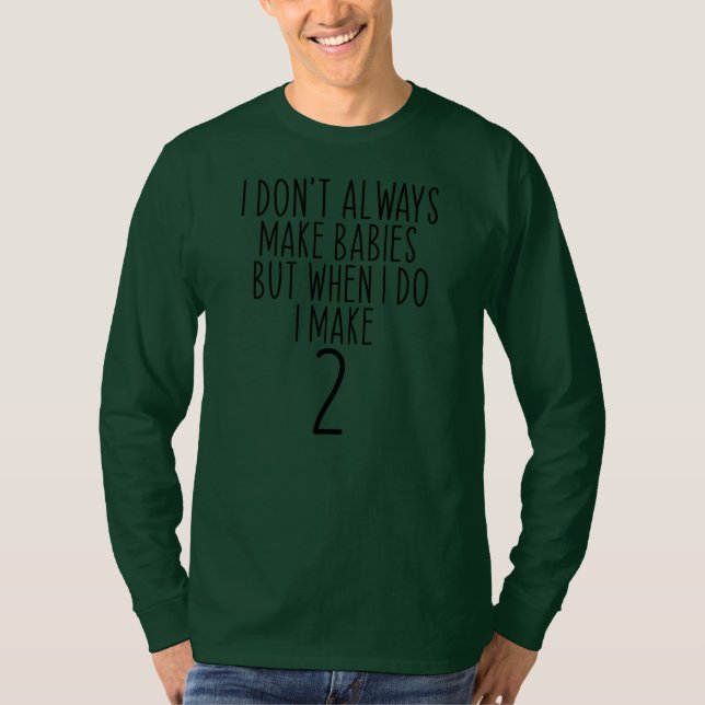 Camiseta Twins Announcement for Mom to Be Dad Twin Funny  (Anverso)