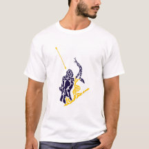Twirler de batones azules y dorados