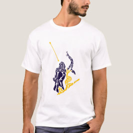 Camiseta Twirler de batones azules y dorados