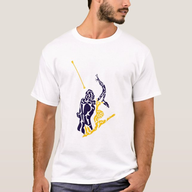 Camiseta Twirler de batones azules y dorados (Anverso)
