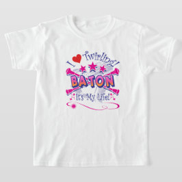 Camiseta Twirlers, me encanta el torbellino, el batón